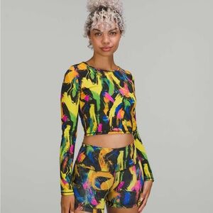 Lululemon Wundertrain Cropped Long Sleeve Shirt